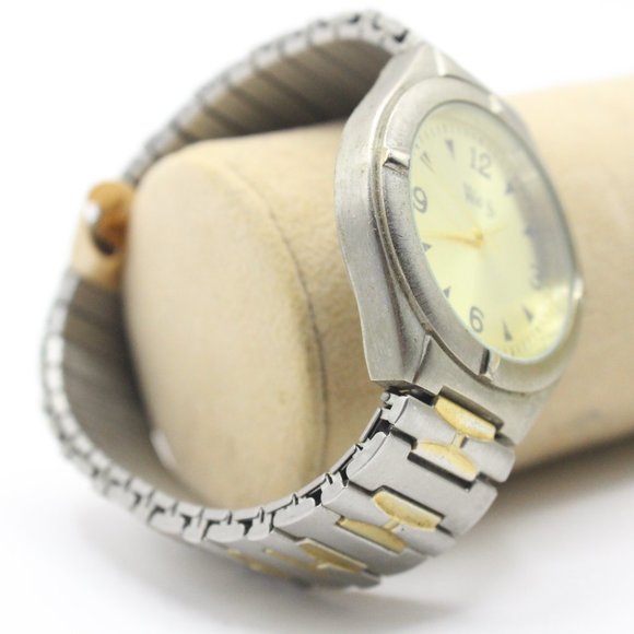 Vintage Wall St Classic Men's Watch Gray & Gold Stainless Steel Tone Runs 90's - Picture 3 of 5